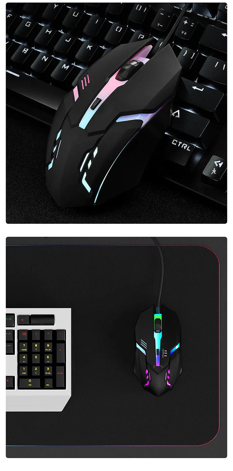 2025 Latest High-Quality Ergonomic Gaming Mouse for Desktop and Laptop Computers,4-Button USB RGB Backlit Mouse