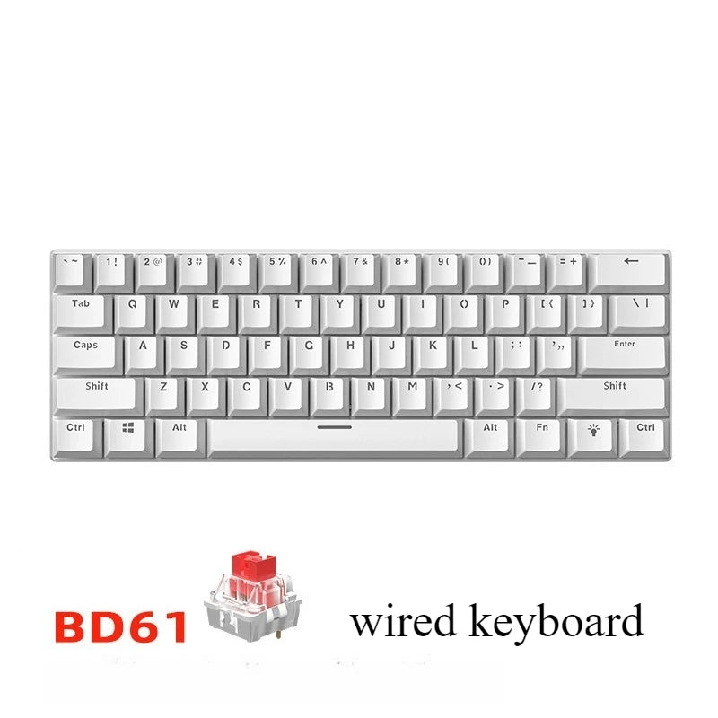 Teclado mecanico 60% gaming keyboard gamer mechanical keyboards pc teclados laptop oficina mini key board klavye teclas white