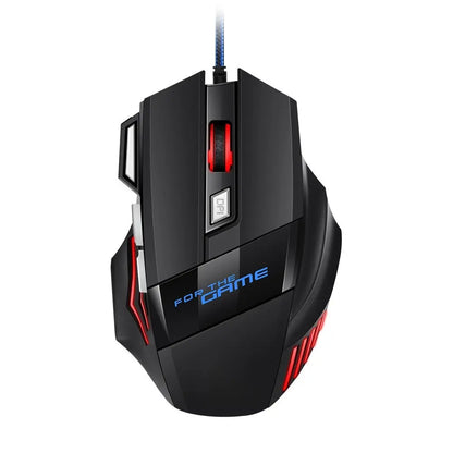 1 PC New Hyperspeed USB Gaming Mouse RGB Backlit Ergonomic Game Mice 7D Esports Wired Mouse for Laptop PC Gamer